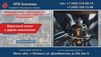 Варочный котел опрокидывающийся с двумя мешалками